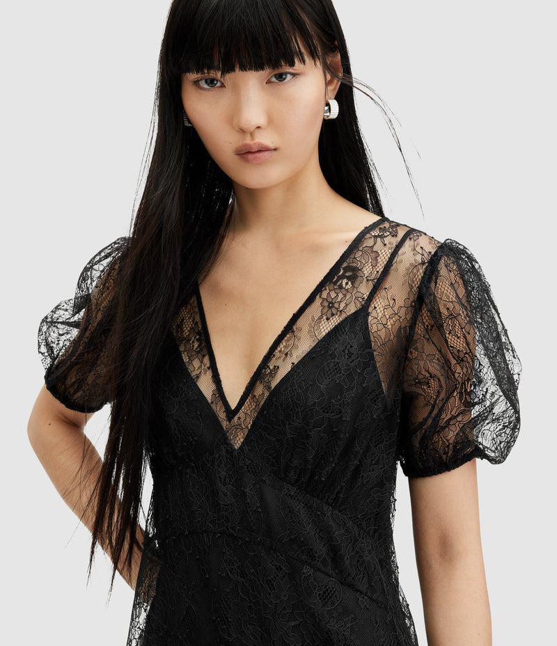 Vestido Rayna Negro Encaje