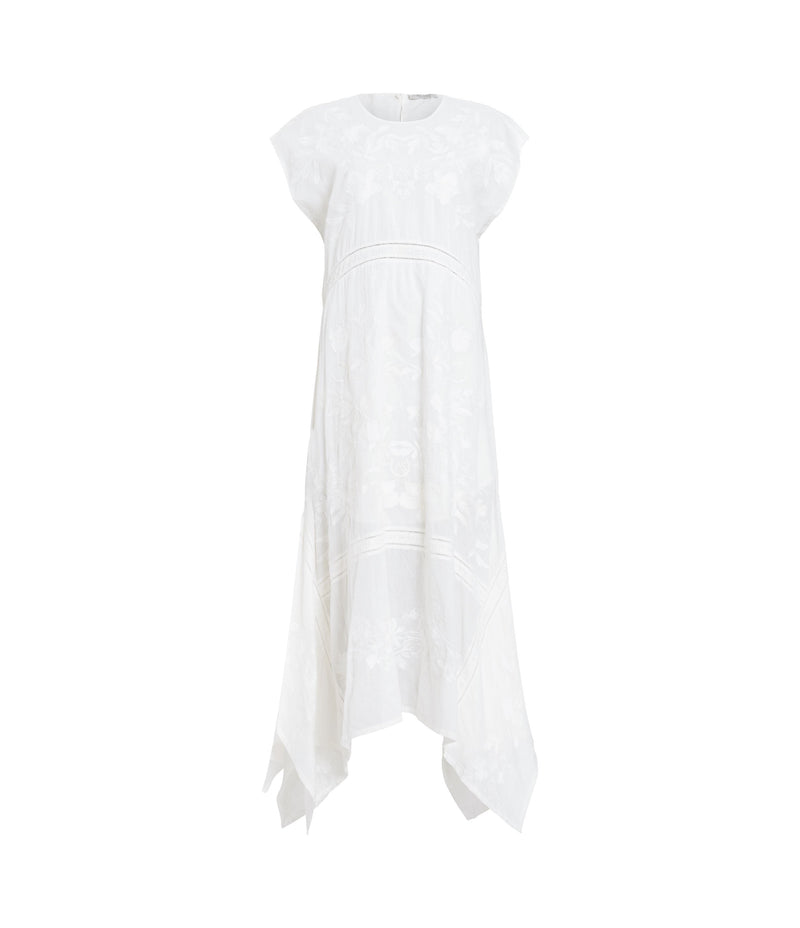 Vestido Gianna Blanco Apagado Bordado