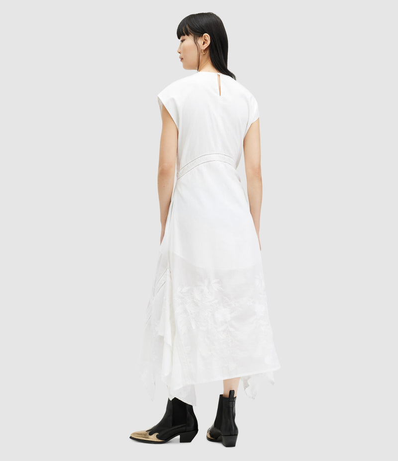 Vestido Gianna Blanco Apagado Bordado