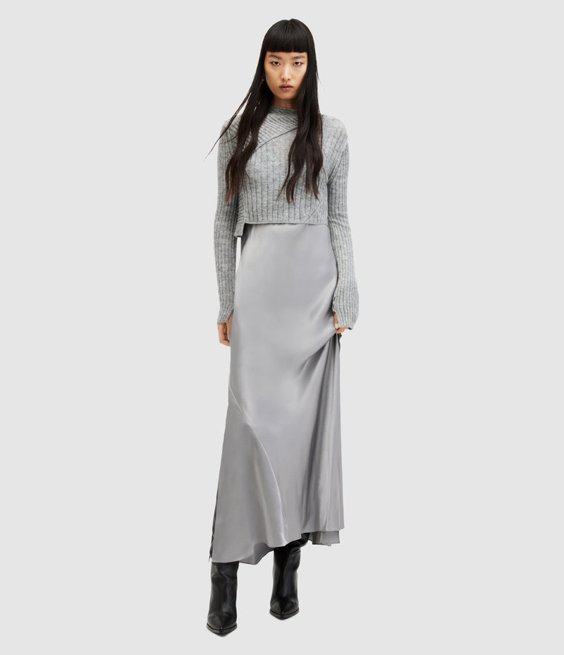 Vestido Amos Gris marmoleado