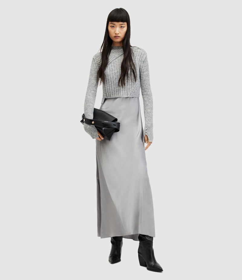 Vestido Amos Gris marmoleado