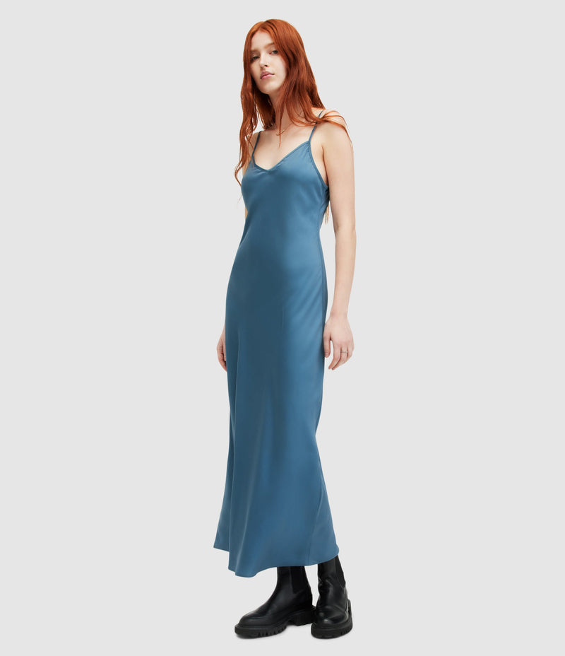 Vestido Bryony Azul Petróleo