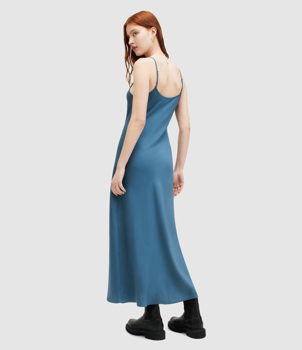 Vestido Bryony Azul Petróleo