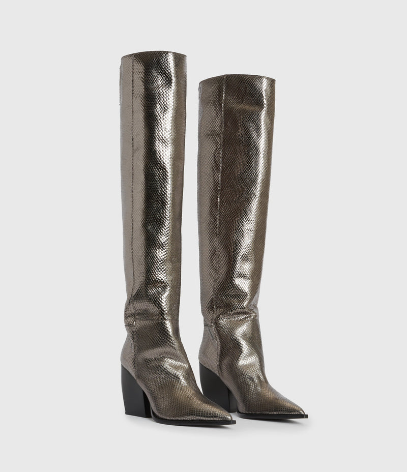 AllSaints | Botas Reina Gunmetal Grey para mujer