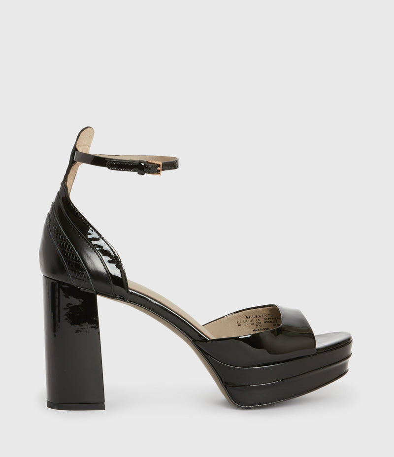 AllSaints | Zapatos Tia Black Shine para mujer