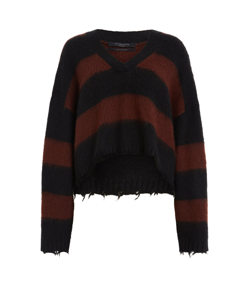 AllSaints | Sweater Lou Blk/Chestnut Brown para mujer