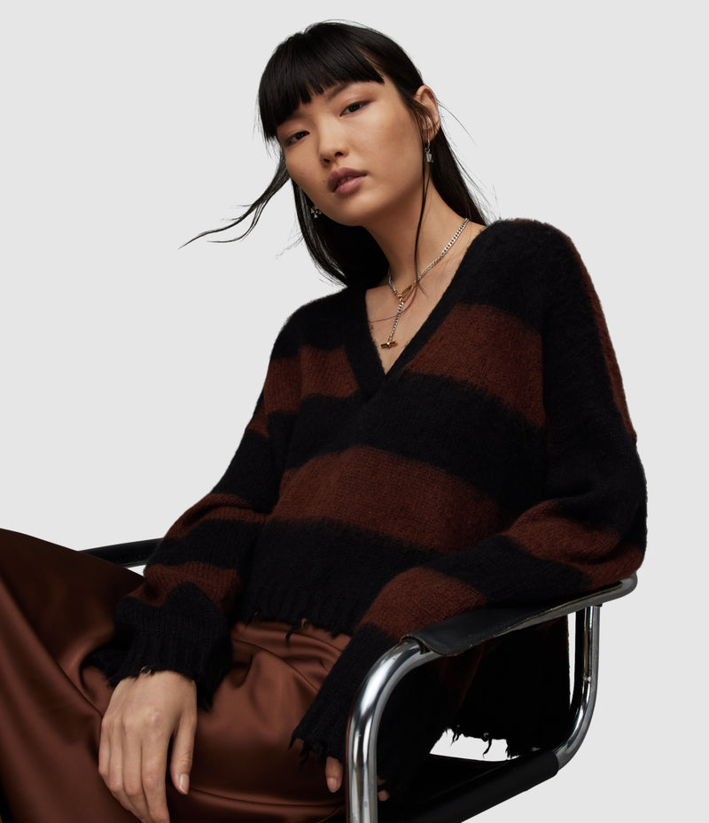 Sweater Lou Blk/Chestnut Brown