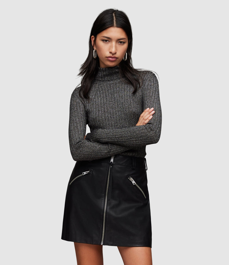 AllSaints | Sweater Juliette Black/Silver para mujer