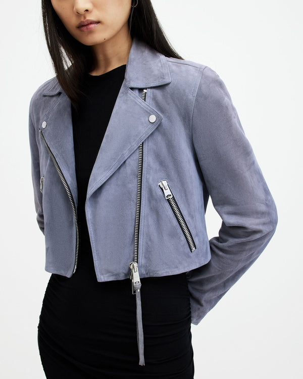 Biker corta Suede Dalby Denim Azul Pálido