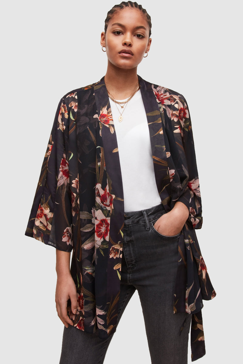 AllSaints | Kimono Elsie Negro para mujer