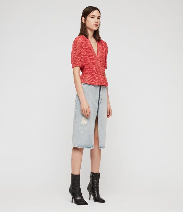 Top Ilia Hearts Red