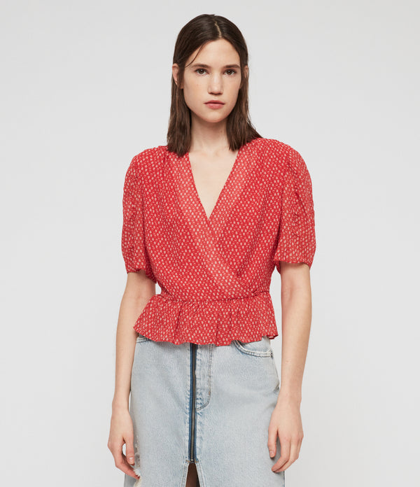 Top Ilia Hearts Red