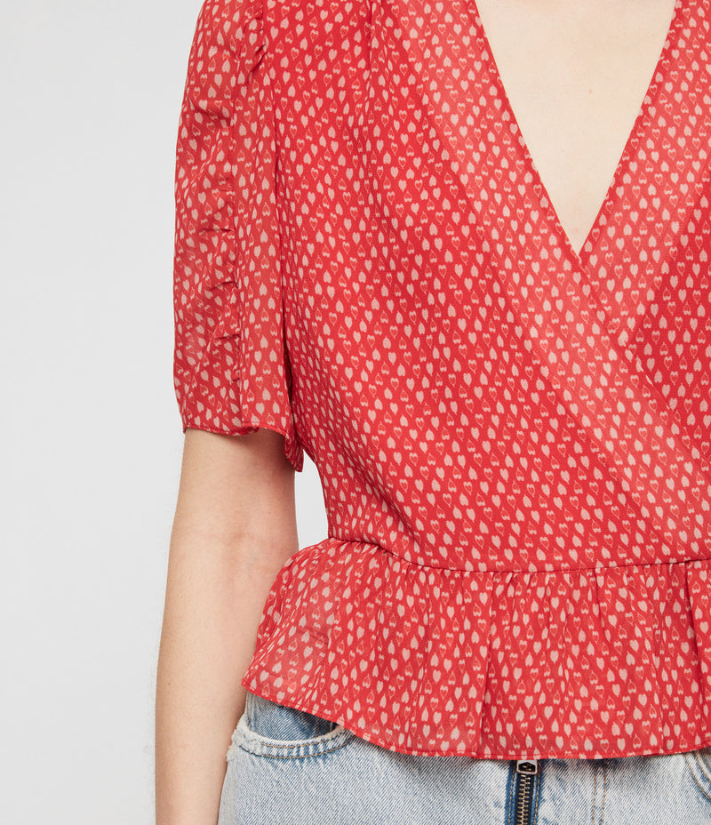 Top Ilia Hearts Red