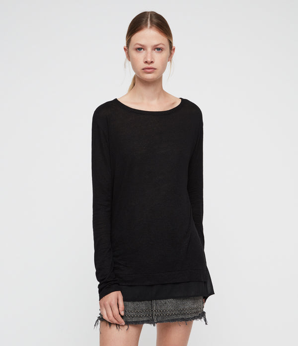 Camiseta Miro Manga Larga Black/Black