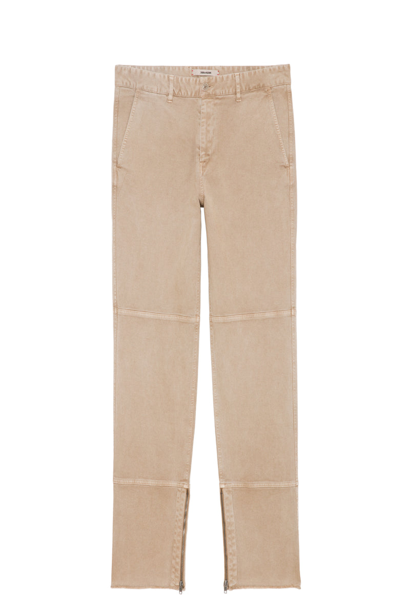 Pantalón Pocky Cotton Dyed Beige Claro