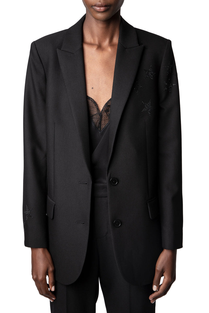 Saco Viva Strass Star Perm Noir