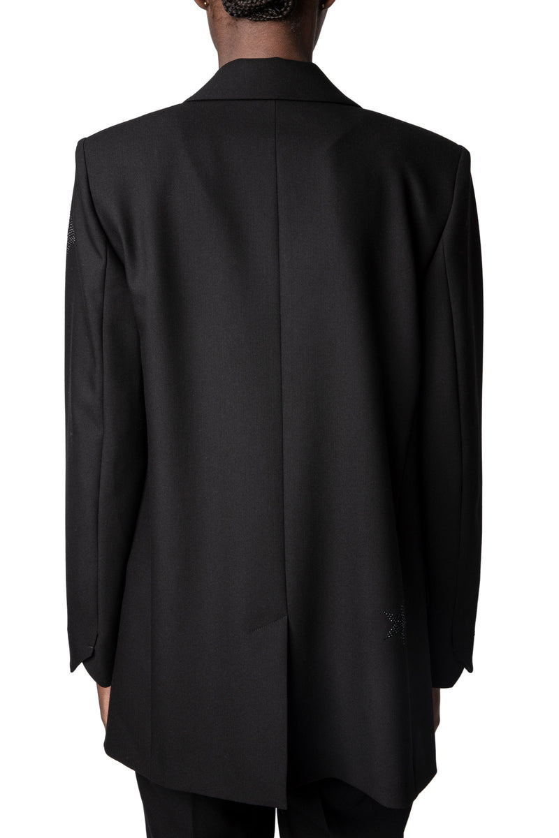 Saco Viva Strass Star Perm Noir