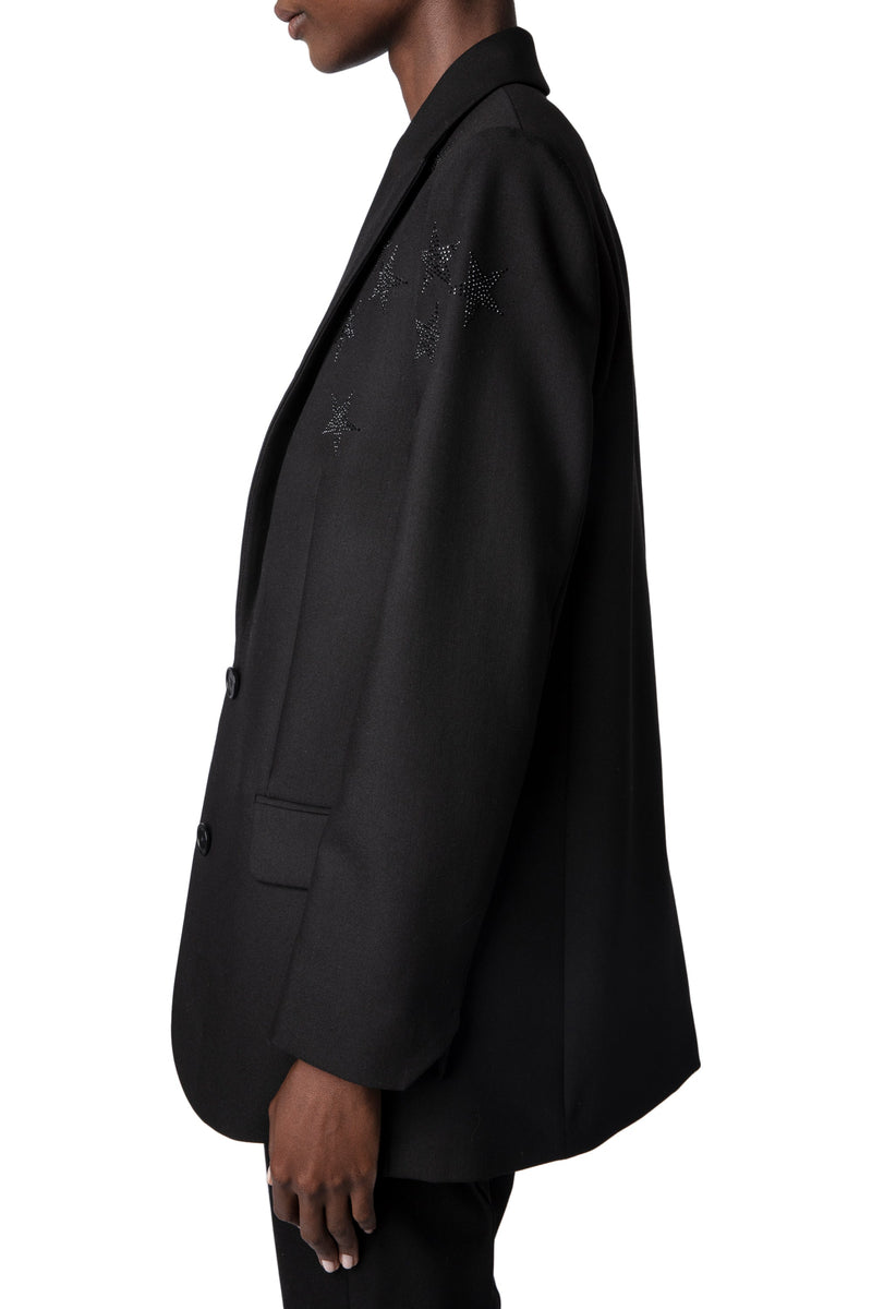 Saco Viva Strass Star Perm Noir