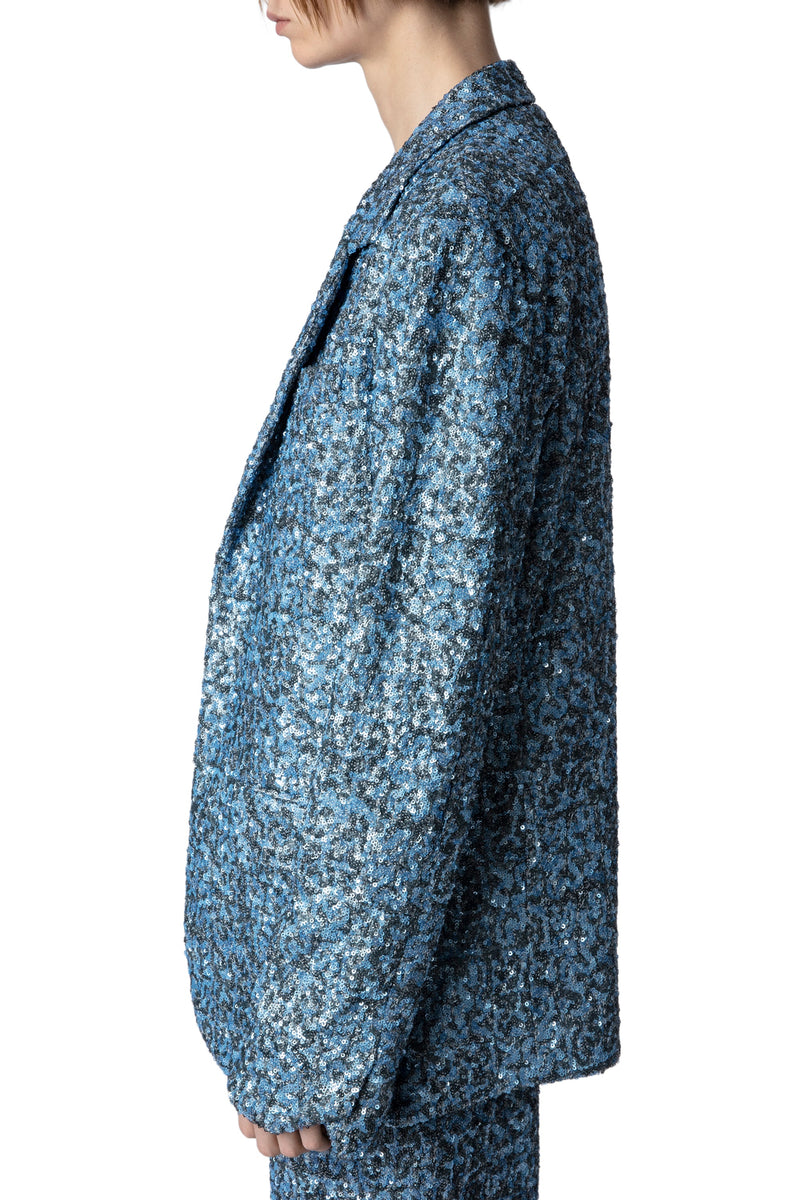 Blazer Vanille Sequins Denim