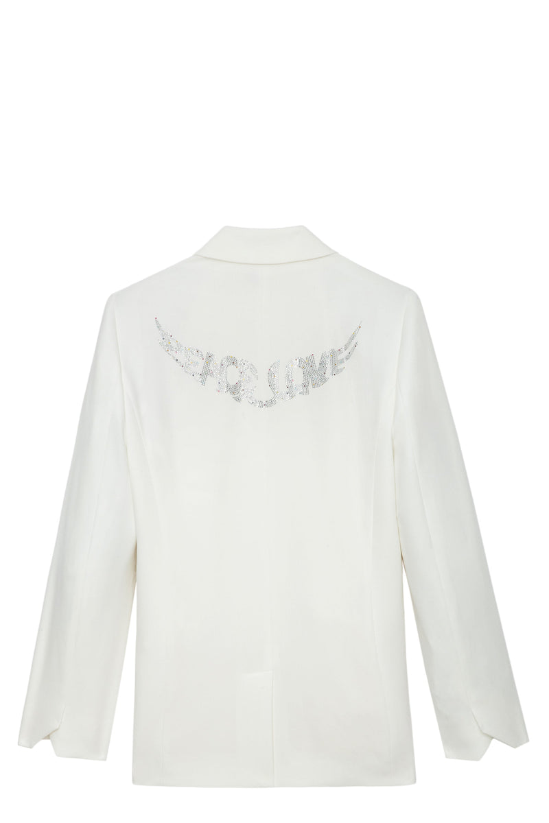 Saco Visit Strass Love Wings Blanco