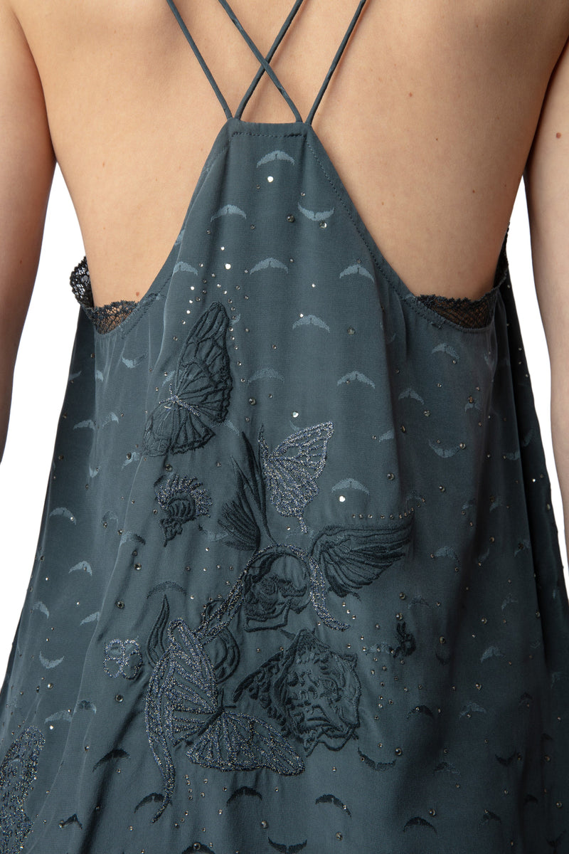 Vestido Calissa Jac Wings Strass Nori