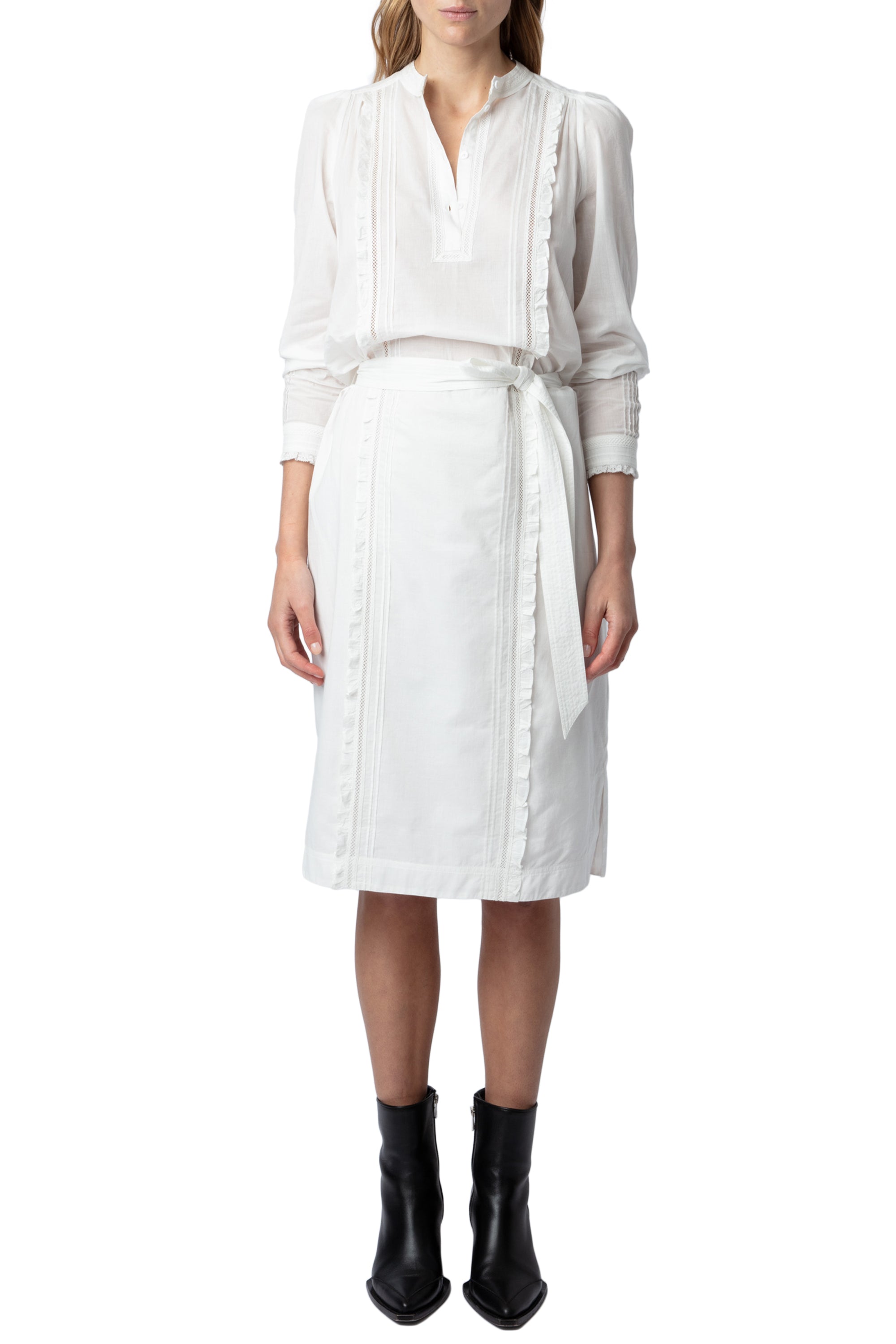 Zadig & Voltaire | Vestido Ritchil Coton Blanco para mujer. – The Style ...