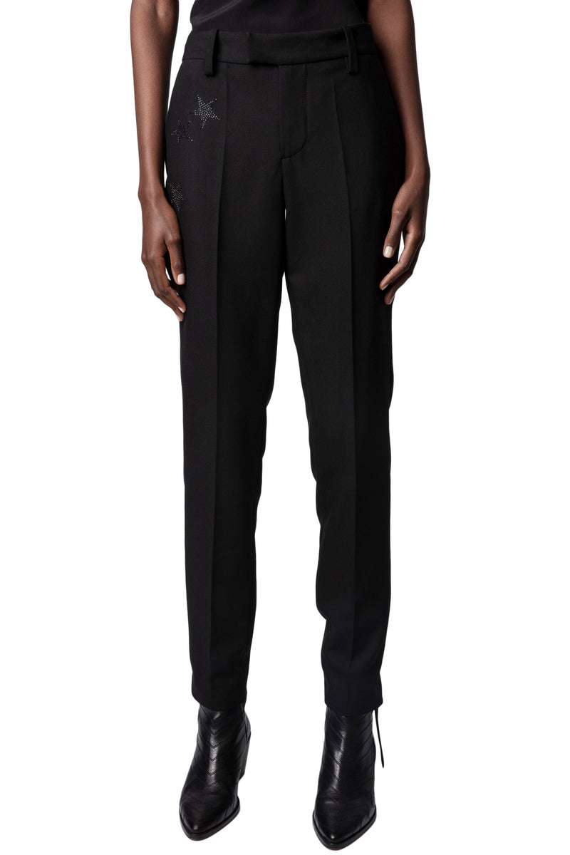 Pantalones Prune Strass Star Perm Noir