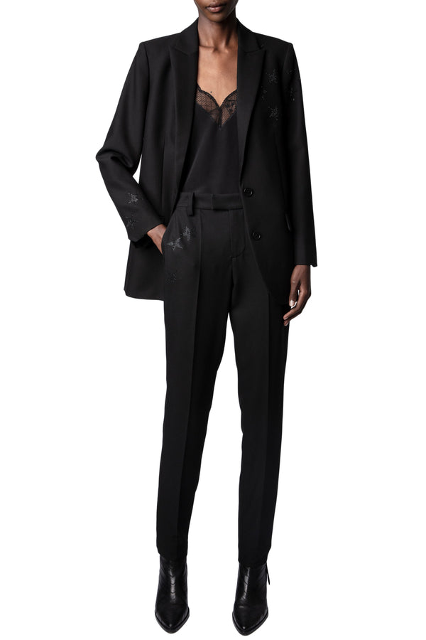 Pantalones Prune Strass Star Perm Noir