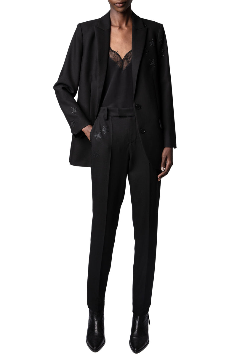 Pantalones Prune Strass Star Perm Noir