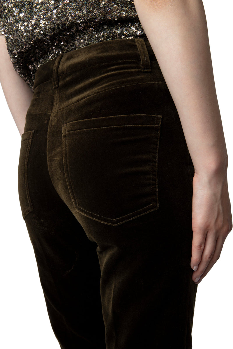 Pantalones Pistol Velvet Khaki