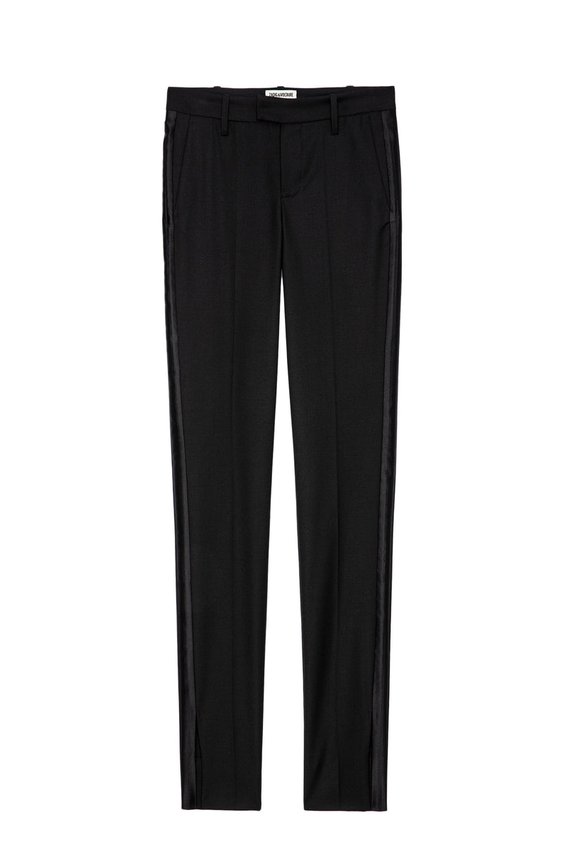 Pantalón Prune Slit Smoking Negro