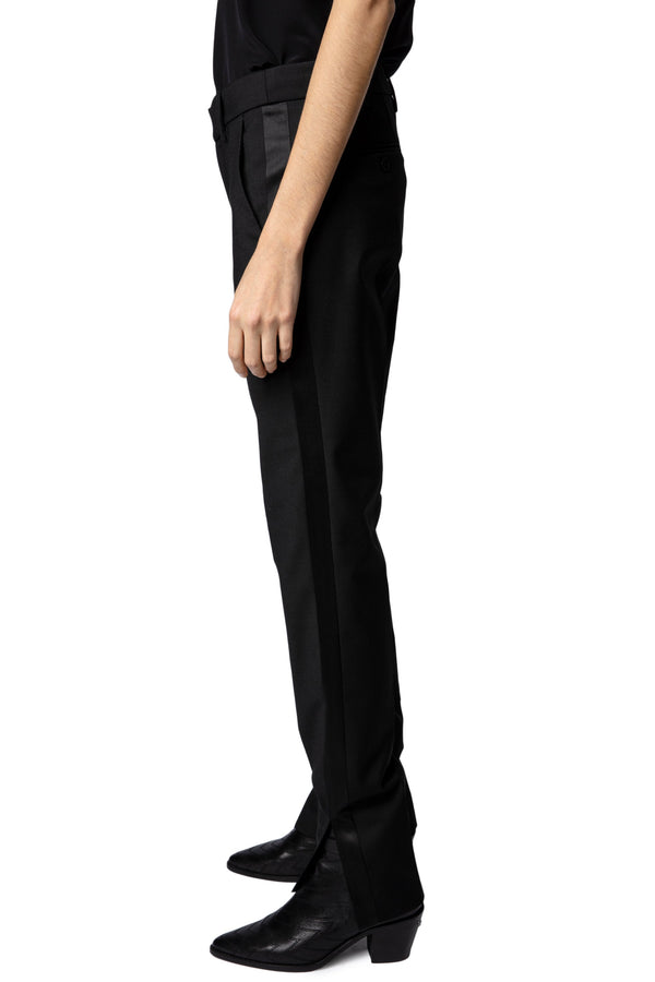 Pantalón Prune Slit Smoking Negro