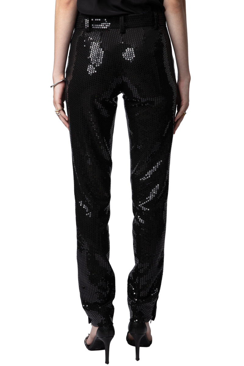 Pantalones Prune Zip Negro