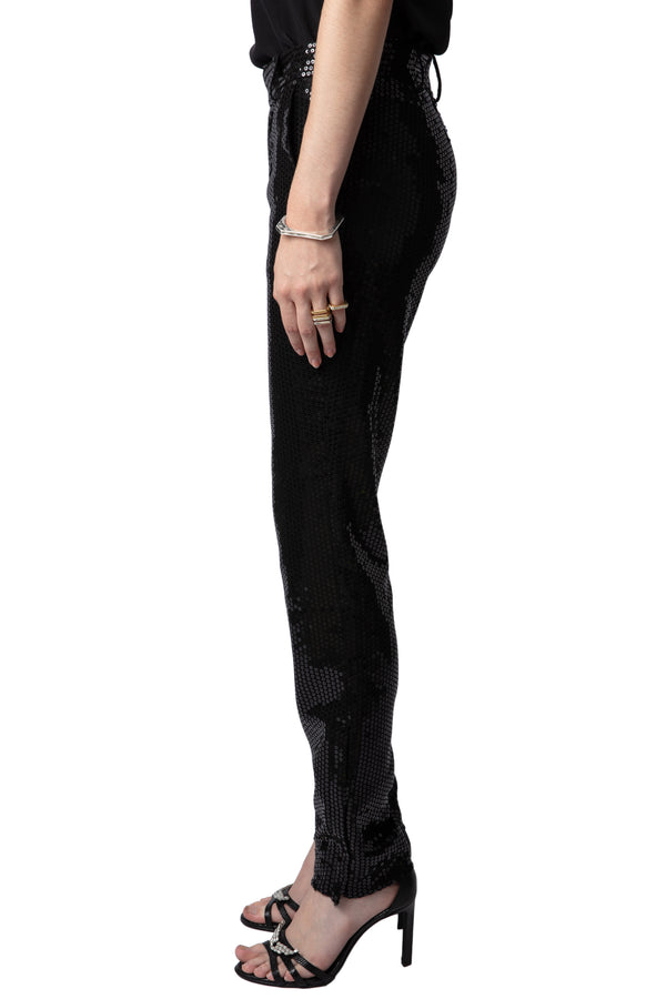 Pantalones Prune Zip Negro