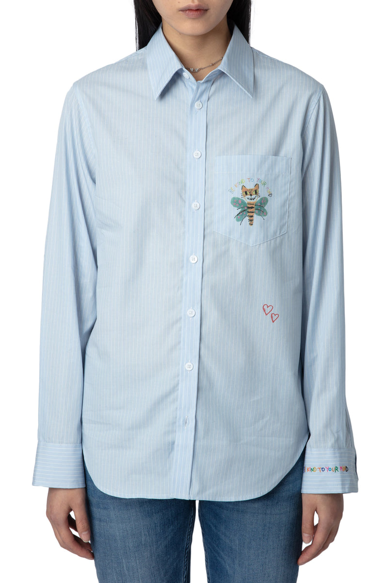 Blusa Taskiz Raye Azul