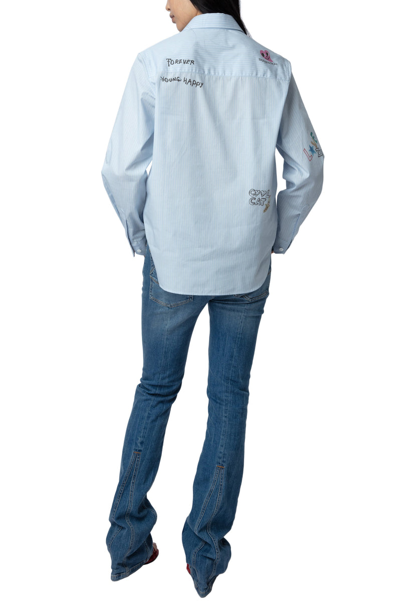 Blusa Taskiz Raye Azul