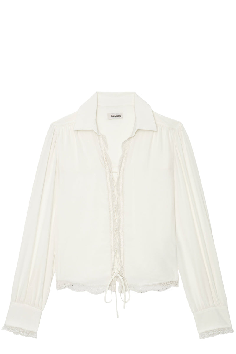 Blusa Topzyl Strass Vanille