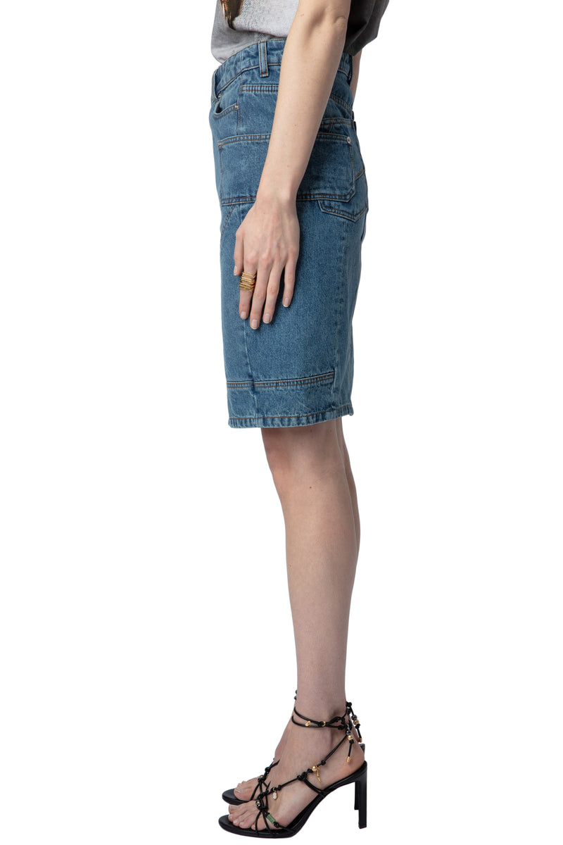 Falda Jinko Denim Azul Claro