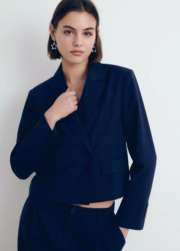 Americana cropped Azul Marino