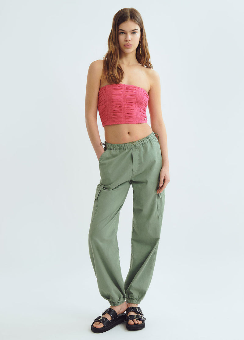 Bandeau fruncido Fucsia