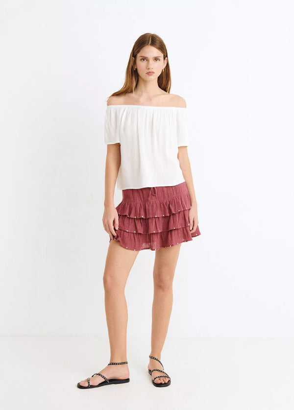 Blusa hombros descubiertos Blanco