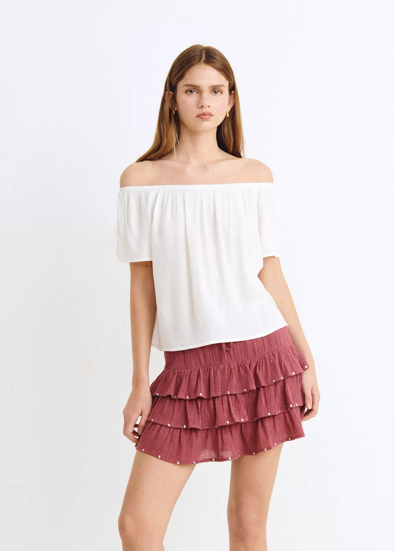 Blusa hombros descubiertos Blanco