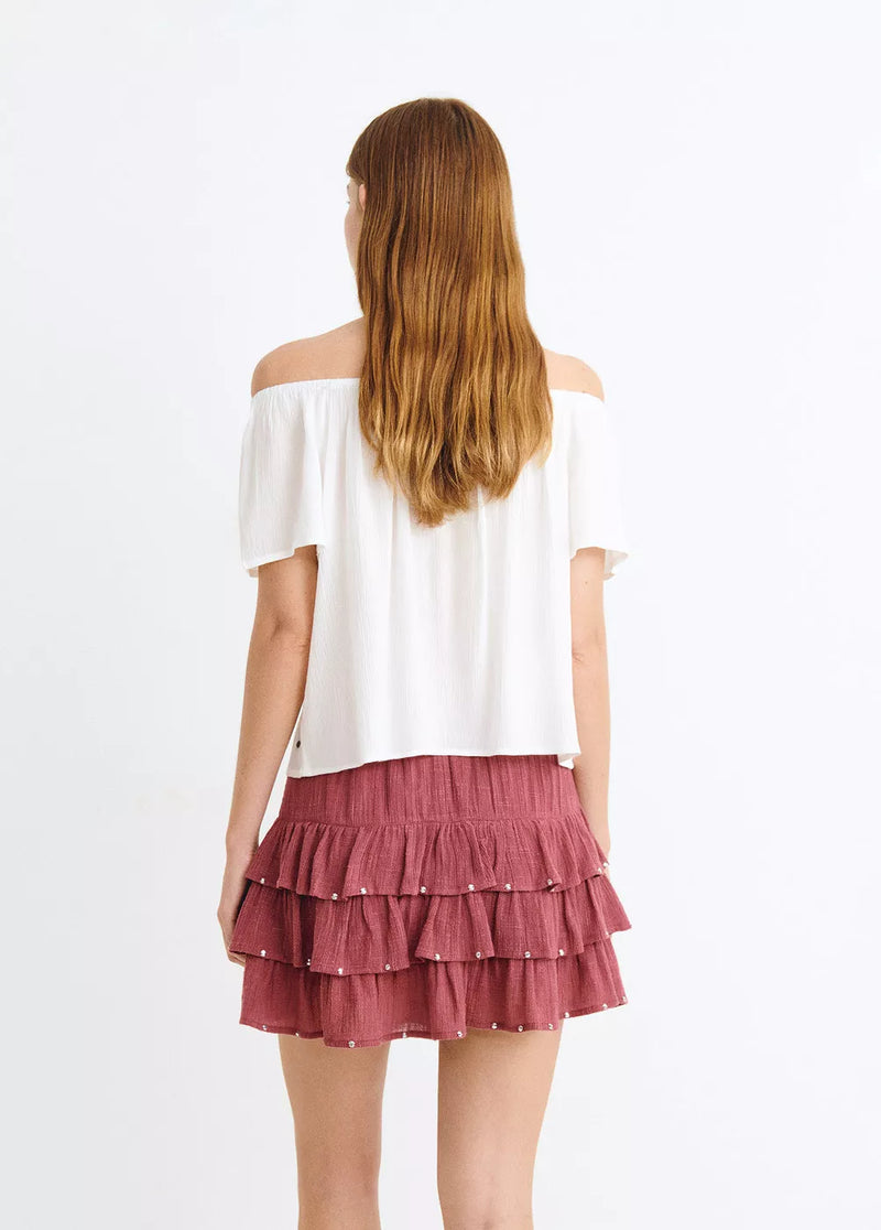 Blusa hombros descubiertos Blanco