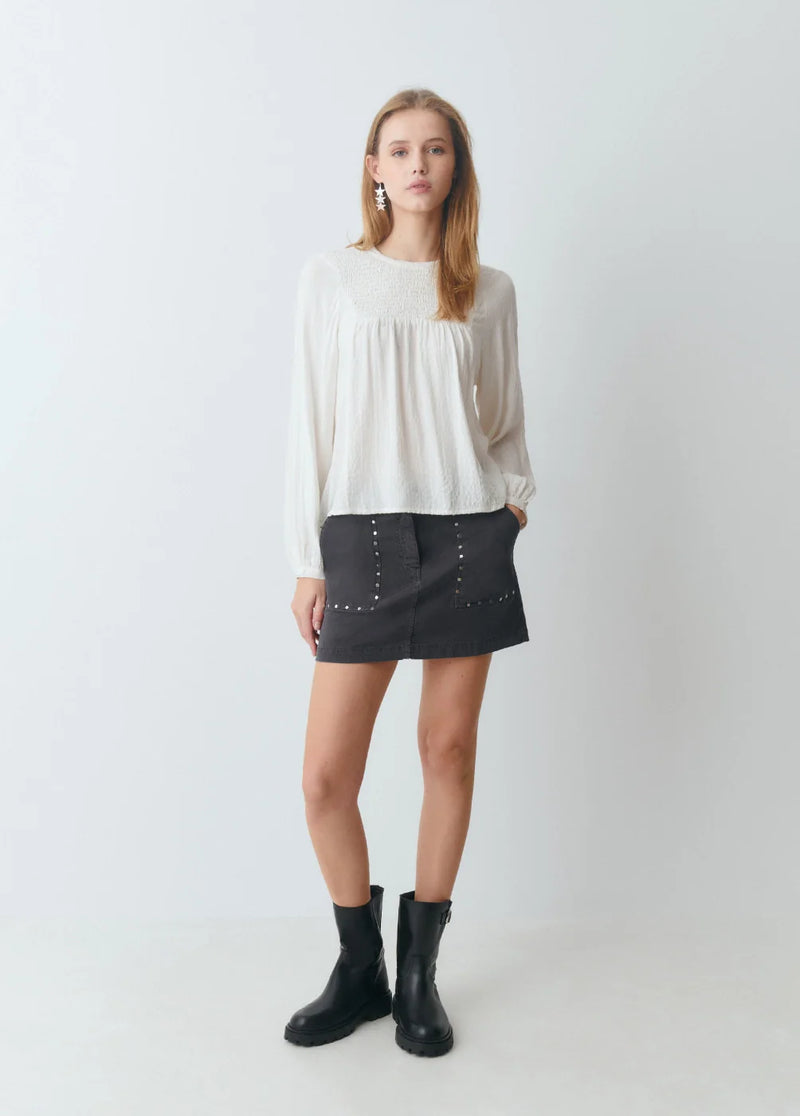 Blusa pecherín smock Crudo