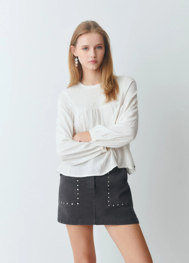 Blusa pecherín smock Crudo