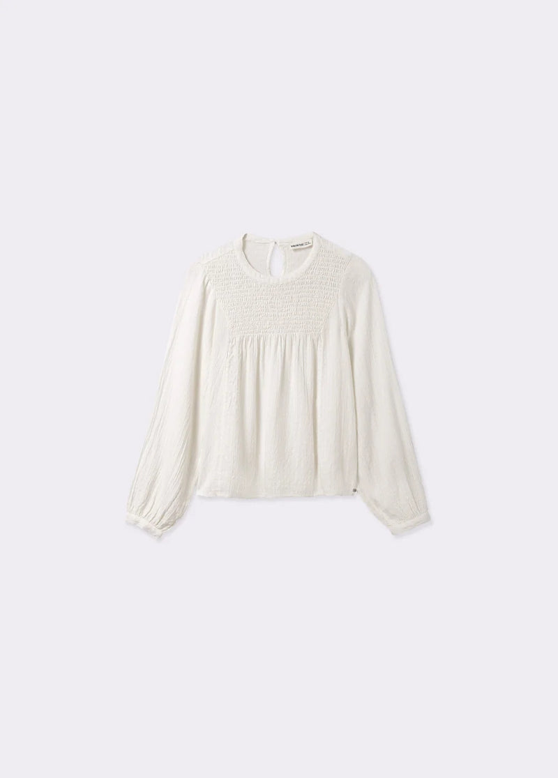 Blusa pecherín smock Crudo