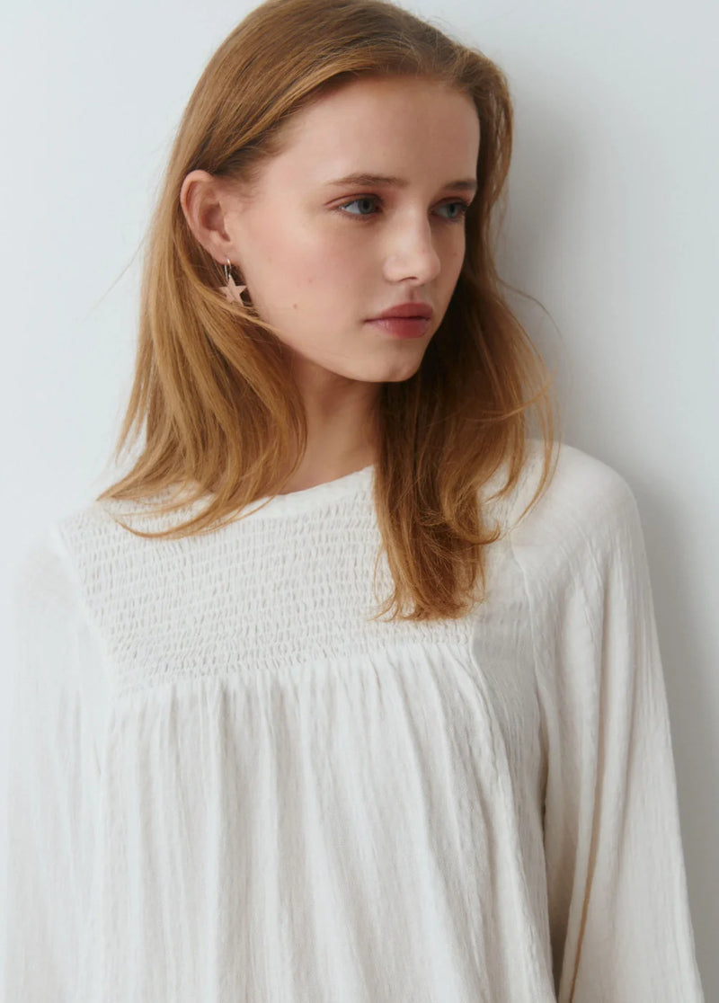 Blusa pecherín smock Crudo