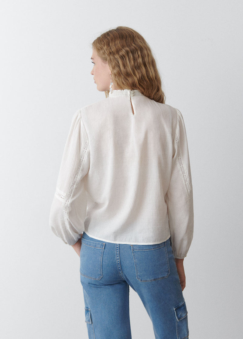 Brownie | Blusa romántica puntillas para mujer.