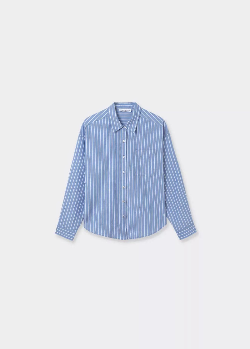Camisa oversize rayas Azul