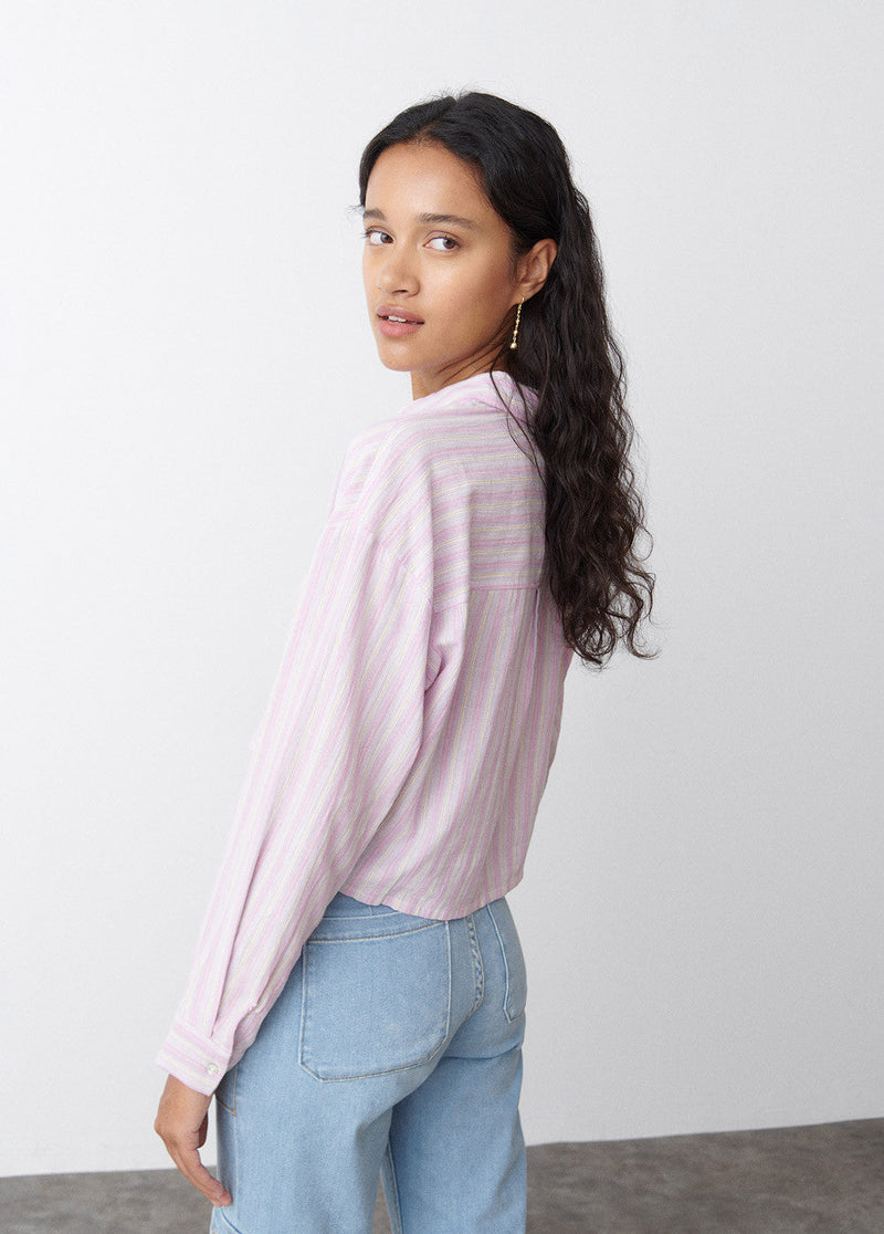 Brownie | Camisa cropped rayas para mujer.